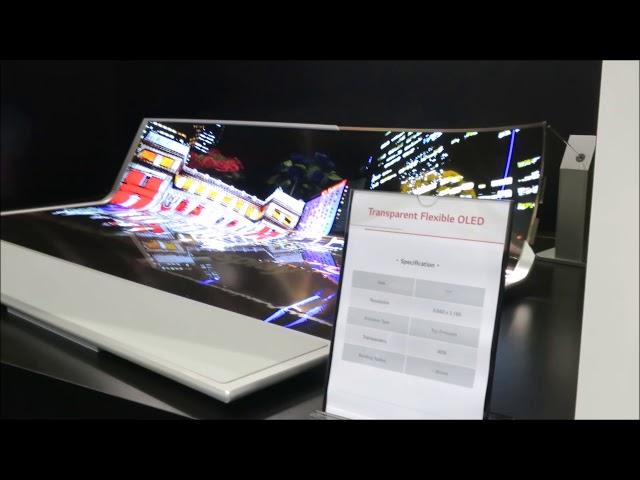 LGD 77-inch flexible transparent OLED Prototype at SID 2018