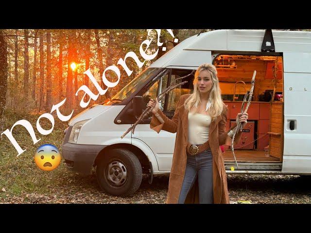 Van Lifing in the forest...I was not alone!? (Tuscany Italy)