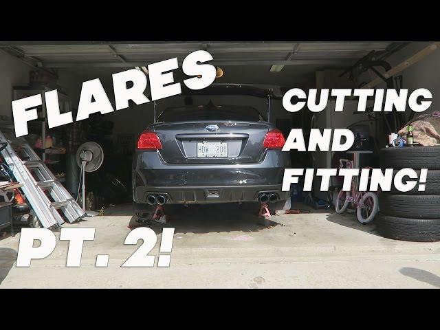 2015 Subaru WRX HT Autos Fender Flares Pt  2 Cutting and Fitting