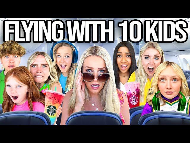 FLYiNG ALONE With 10 KiDS for 6 HOURS  **GONE WRONG**