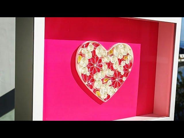 paper quilling | valentine | heart | papercraft | how to make quilling heart | love | crafts