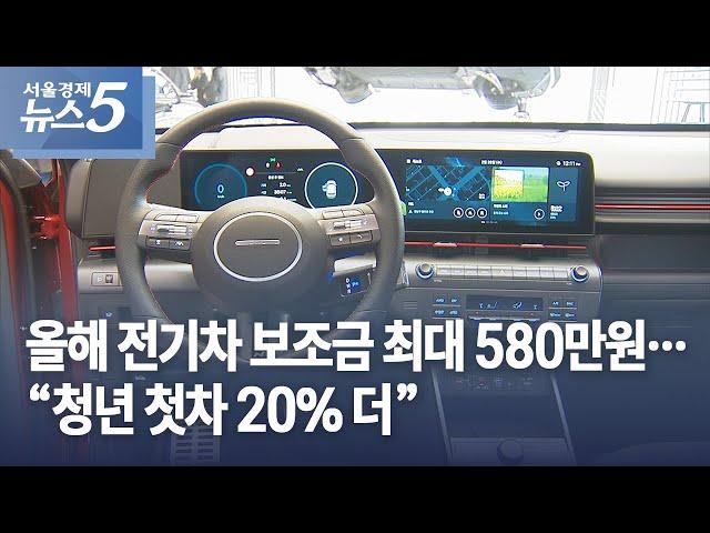 올해 전기차 보조금 최대 580만원…“청년 첫차 20% 더”