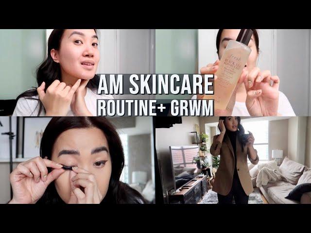 Morning Skincare Routine + GRWM for Work | reesewonge