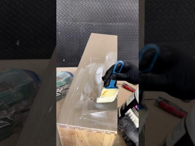 Raised stenciling on furniture