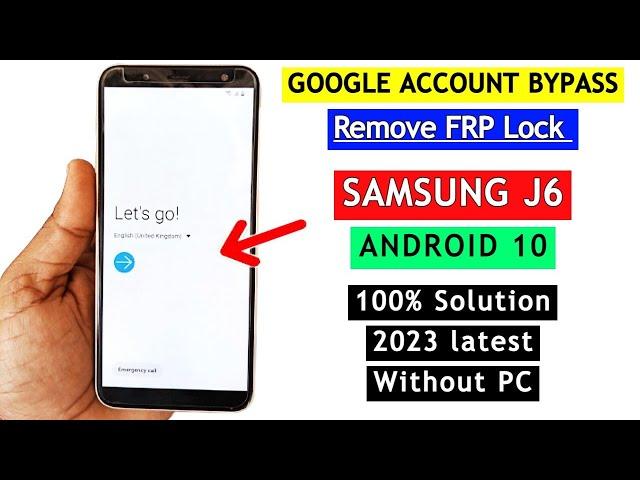 Samsung J6 Frp Bypass Android 10 (SM-J600F/DS) Remove FRP Lock/Google Account Bypass Without PC