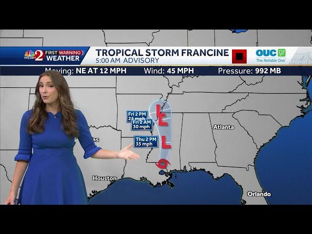 Tracking the Tropics: Tropical Storm Francine, Tropical Depression Seven, invests and more