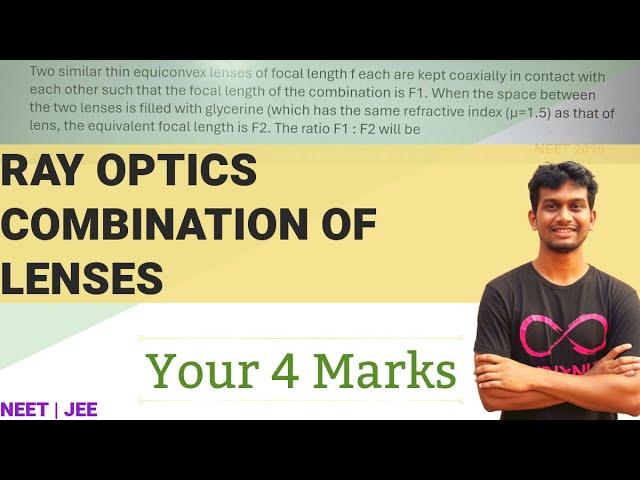 Two similar thin equiconvex lenses of focal lengthf each are kept coaxially in contact with