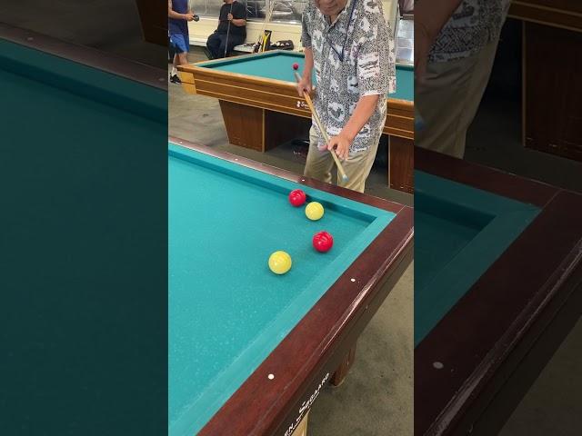 fujii san practicing his 4-ball carom