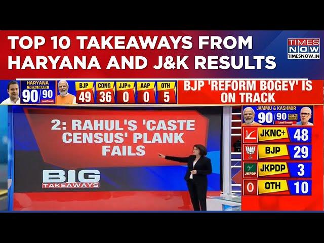 Haryana & Jammu Kashmir Election Results Top Takeaways, Rahul Gandhi's 'Caste Census' Plank Failed?