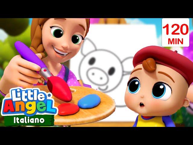 Magia della miscelazione dei colori | Cartoni Animati con Gianni Piccino - Little Angel Italiano