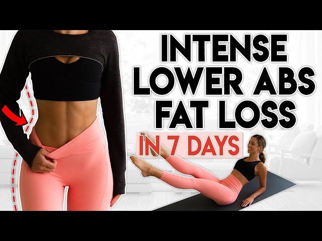 INTENSE LOWER ABS FAT LOSS in 7 Days | 6 minute Home Workout