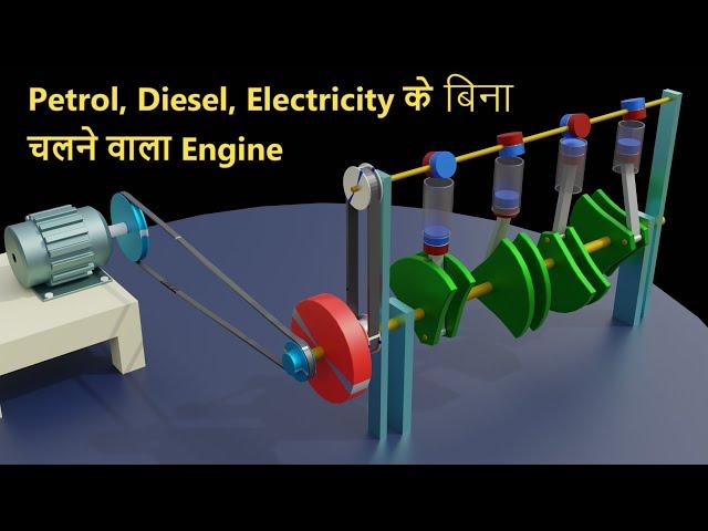 Petrol, Diesel, Electricity Free Engine - Magnet Motor Engine - 3D Animation