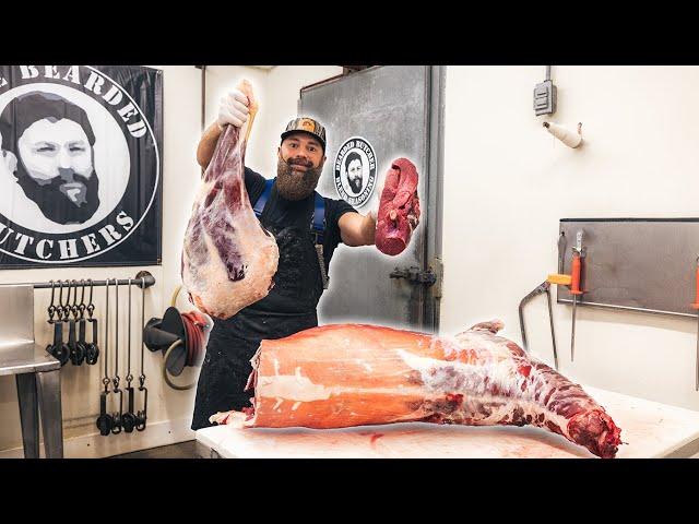 How to Butcher & Cook a Deer CAVEMAN Steak. By The Bearded Butchers!