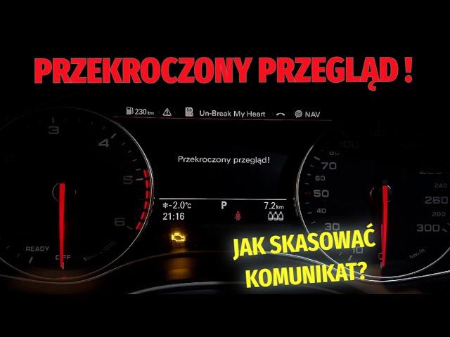 PRZEKROCZONY PRZEGLĄD!  AUDI A3 A4 A5 A6 A7 A8 Kasowanie inspekcji (Resetting the inspection) VCDS