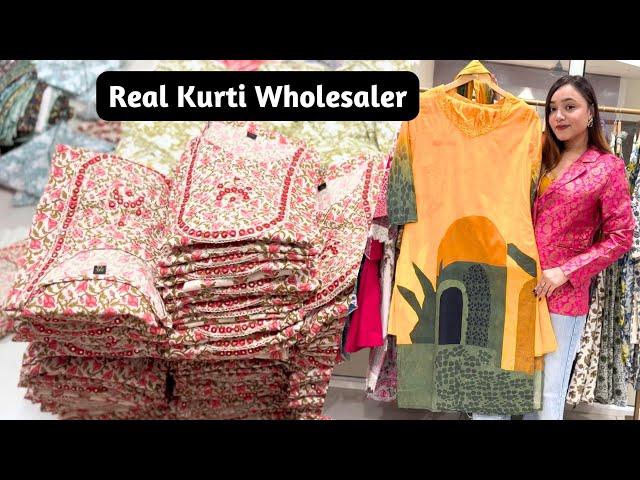 99/- PURE COTTON KURTI PANT SET | REAL KURTI WHOLESALER IN JAIPUR MARKET