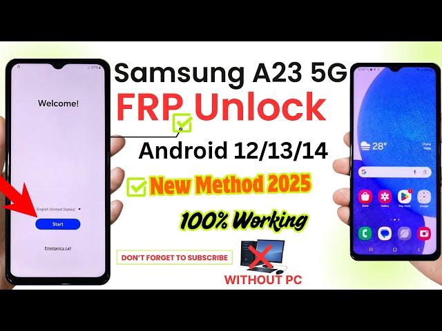 Samsung Galaxy A23 5G FRP Unlock Android 12,13,14,15 Without Pc 2025