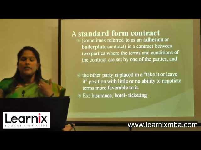 video class on Legal Aspects of Business- distance and Regular MBA