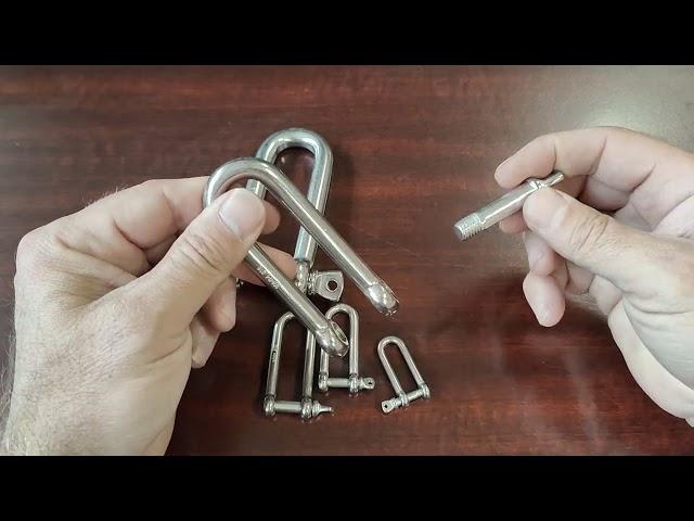 MarineNow 316 Stainless Steel Long D Shackles