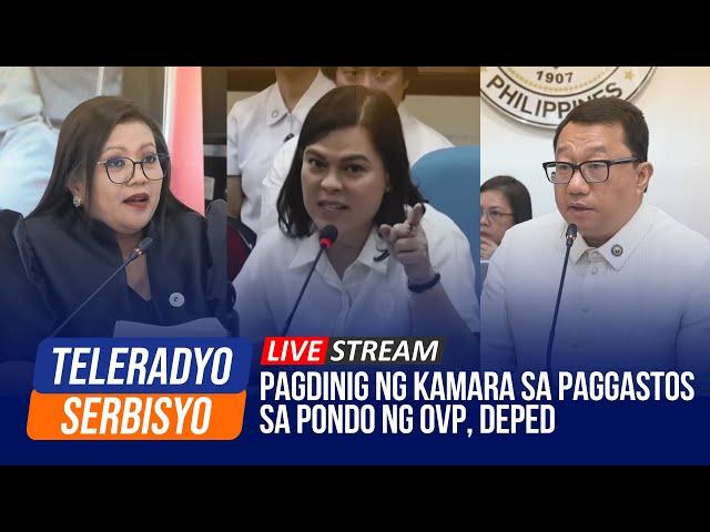 LIVE: House hearing on OVP, DepEd budget utilization | 05 November 2024