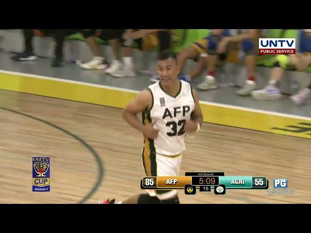 AFP's Winston Sergio converts the pass of Jerry Lumongsod to 2 points | UNTV Cup