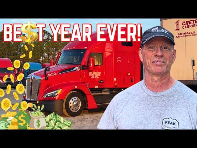 How much MONEY a Truck Driver Made in One Year | Crete Carrier