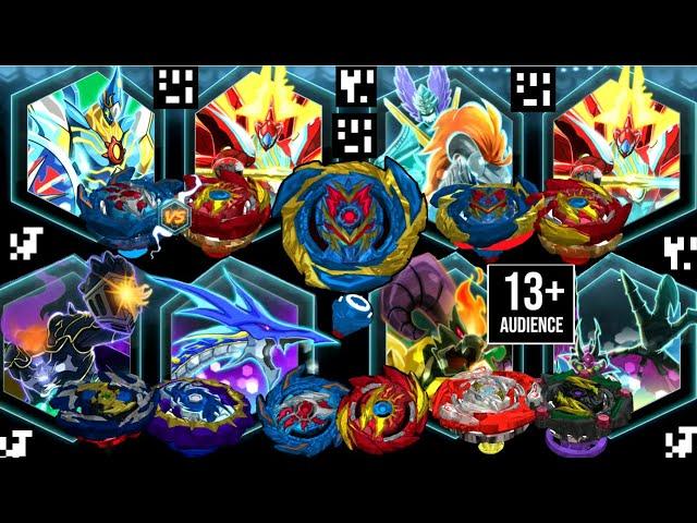 SURGE! BRAVE VALTRYEK V6 vs SUPER HYPERION H6 -KOLOSSAL HELIOS H6-CURSE SATOMB S6 Beyblade Burst App