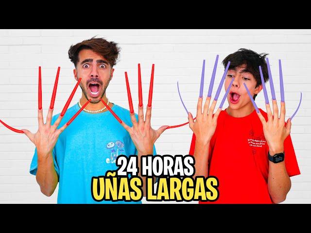 24 HORAS CON UÑAS EXTREMADAMENTE LARGAS!