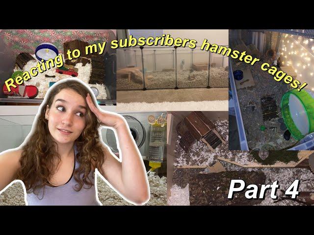 Reacting to My Subscribers Hamster Cages Part 4!