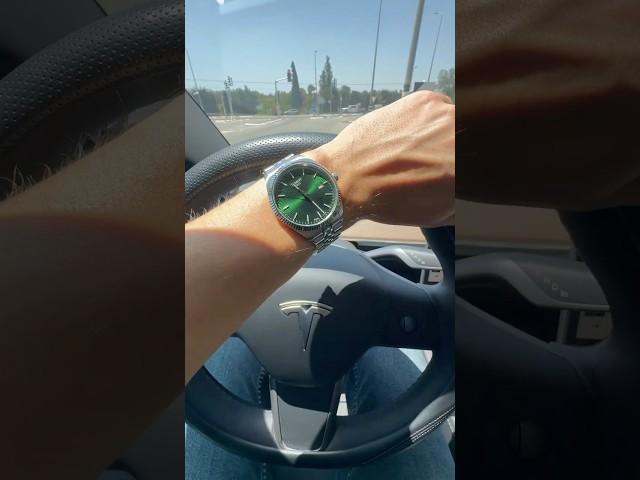 2025 Tissot Ballade - beautiful hue on the green dial 🟢 #watch #tissot #ballade #40mm #jubilee