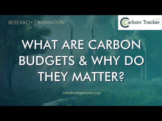 What are Carbon Budgets & the Carbon Bubble? | Carbon Tracker Explainer