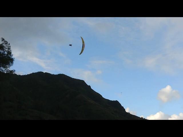 Acro Paragliging mid-air crash (landing!)
