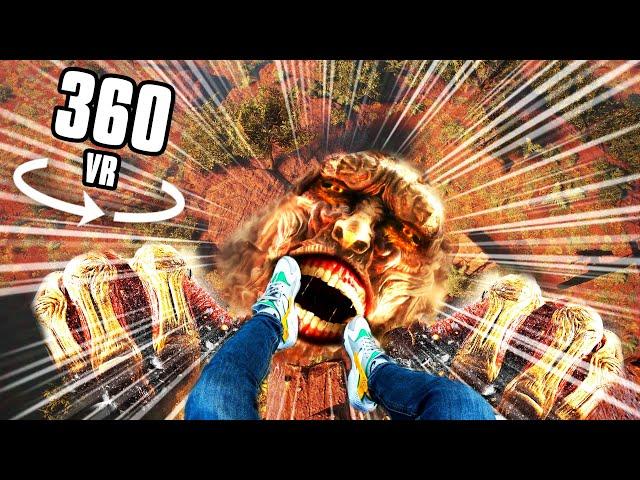 360° FEAR OF HEIGHTS! ANCIENT TITAN CHASES YOU! VR Experience