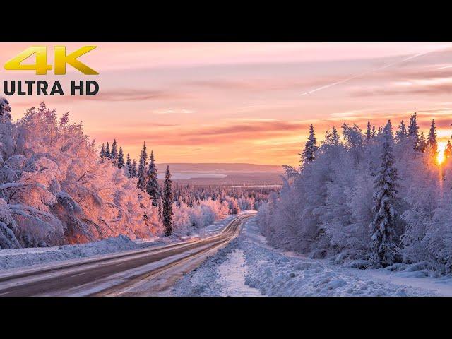 Snowy Utah Mountain Sunset Scenic Driving 4K | Serenity at 10,000 Feet | Southwest Utah Winter