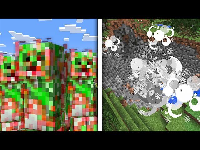 Minecraft, But Creepers EXPLODE 50X BIGGER...