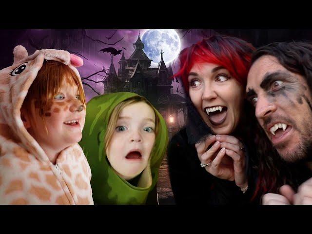 TRiCK or TREAT candy CHALLENGES!!  Adley Niko & Navey escape Dracula Dad's Haunted Halloween House