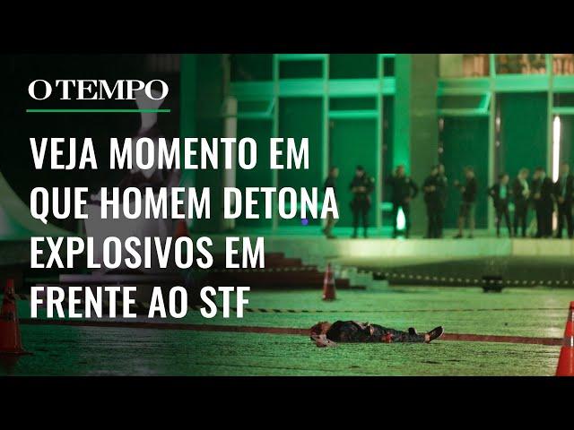 Vídeo mostra momento em que homem detona explosivos em frente ao STF