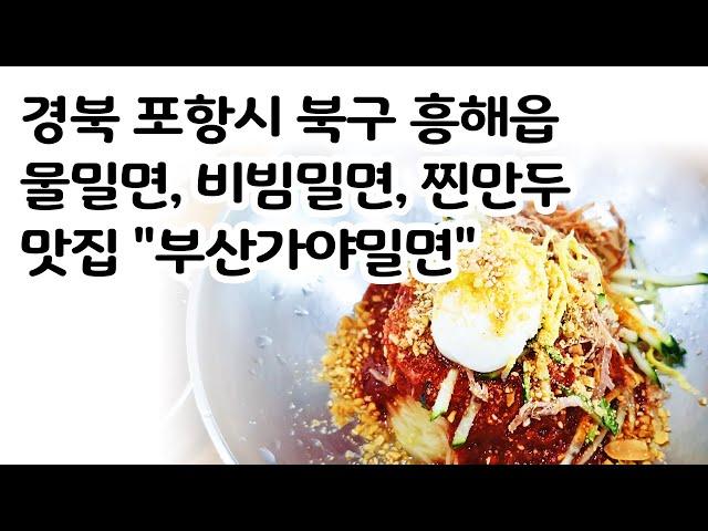 경북 포항시 북구 흥해읍 물밀면, 비빔밀면, 찐만두 맛집 "부산가야밀면"