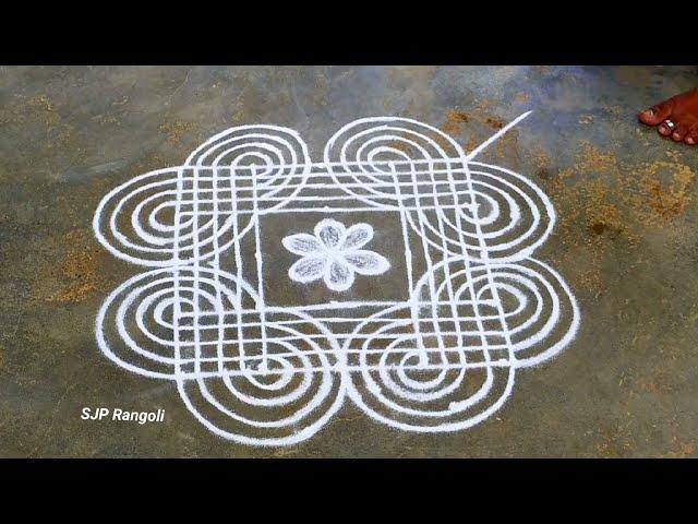 Aani madham Rangoli / Friday padi kolam / easy muggulu