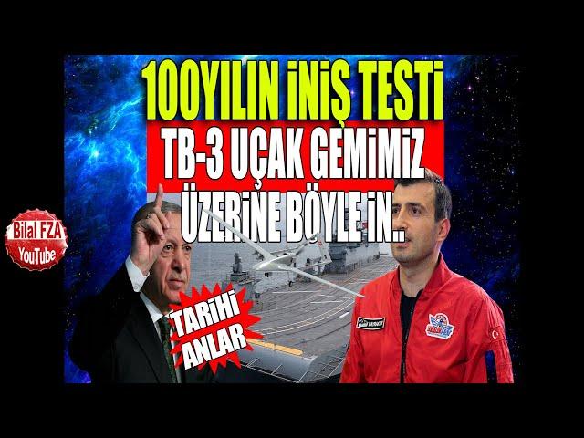 SELÇUK BAYRAKTAR DÜĞMEYE BASTI! TB-3 uçak gemimize inişine ramak kala, işte o muhteşem anlar..