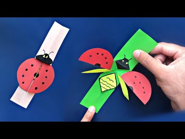 DIY - Fun and Easy Handmade Paper Flapping Ladybug Tutorial,  (Step-by-Step Guide) Flap Your Wings!