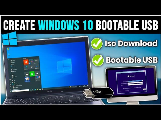 How To Download Windows 10 ISO & Make Bootable Pen Drive for Installation - [any PC/Laptop 2024]