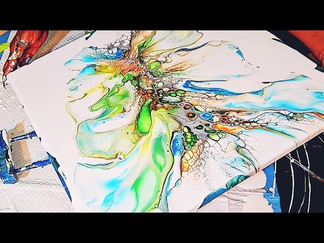 VISIONS OF SPRING Abstract Fluid Art Painting #art #pourpainting #acrylicpour