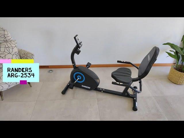 Bicicleta Fija Horizontal con respaldo Randers arg-2534