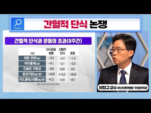 간헐적 단식 논쟁/세상의 모든 다이어트/공복시간이 길어지면 근육이 줄어든다/항노화를 목적으로 시작된 간헐적 단식/부산MBC 190318 방송