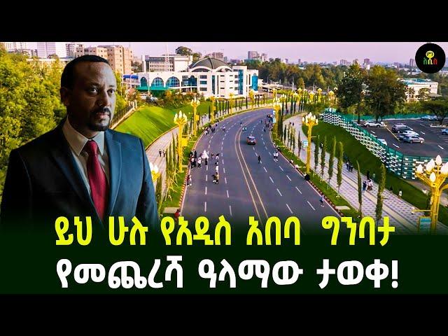 ይህ ሁሉ የአዲስ አበባ  ግንባታ የመጨረሻ ዓላማው ታወቀ!