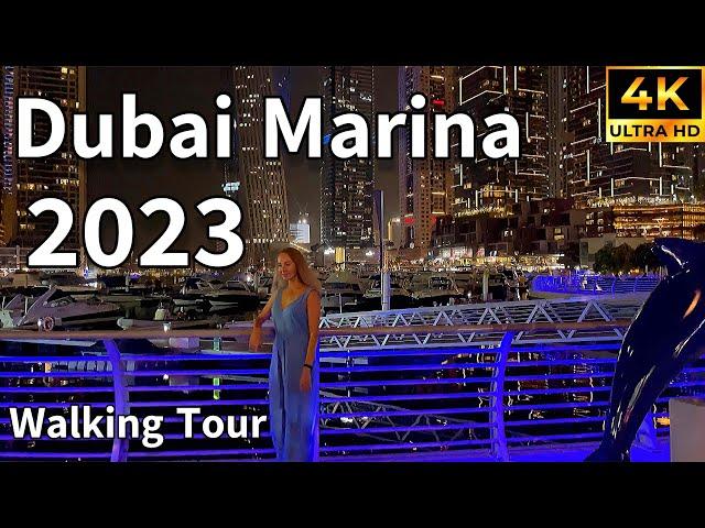 Dubai Marina  The Most Popular Tourist Destination! [ 4K ] Walking Tour