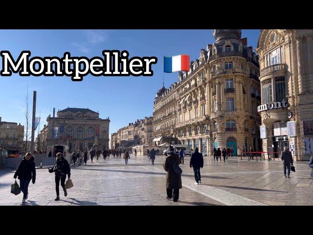 Montpellier, France  Walking Tour (4K) January 9, 2024