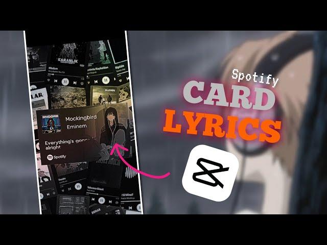 Trending Spotify Card Lyrics editing | CapCut Tutorial