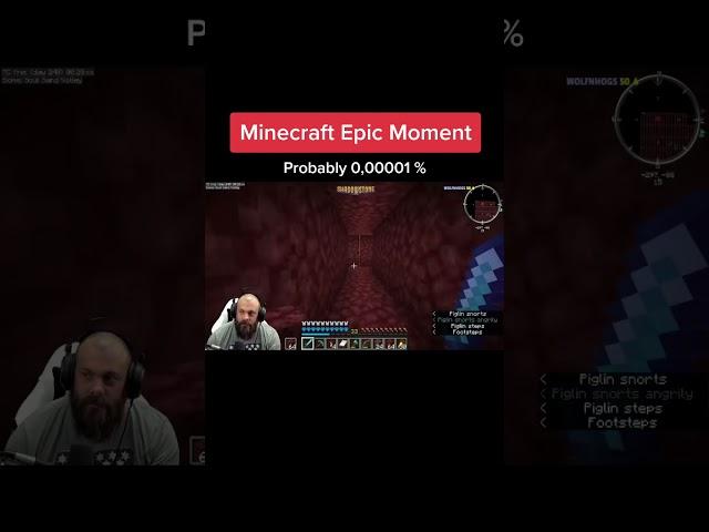 Minecraft epic moment #shorts #minecraft