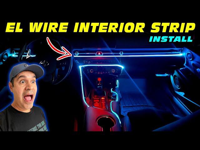 How to Install LED Strip EL WIRE for CAR Interior - ONEUPLIGHTING